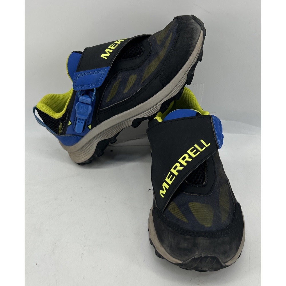Merrell Moab Speed Low ZT Waterproof Hiking Shoes Black And Blue Boys Size 2M